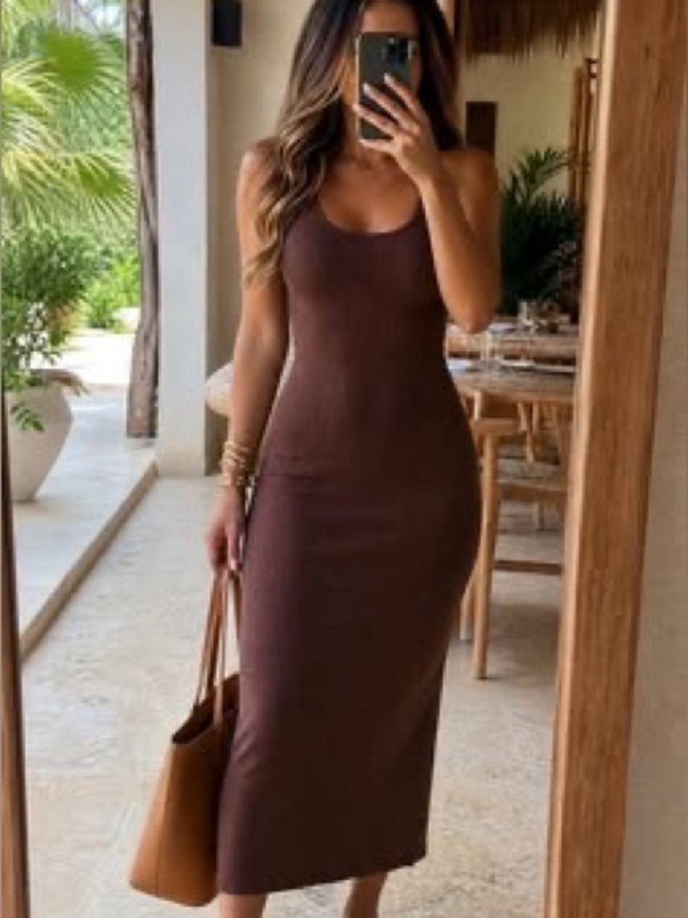 New Fashion Nova Luxe Thick Sweater Blend Bodycon Maxi Dress - Chocolate 1X